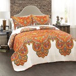 Lush Decor Boho Chic Reversible 3 Piece Quilt Bedding Set - Turquoise/Navy - King